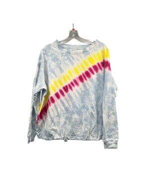 Urban Rebel Womens Tie Dye Crop Top Long Sleeve Cinched Waist Size 1X